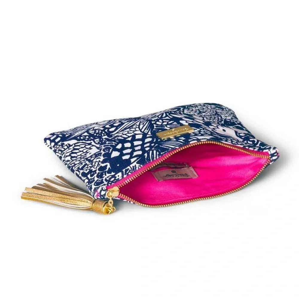 New Lilly Pulitzer Upstream Clutch Cosmetics Case.